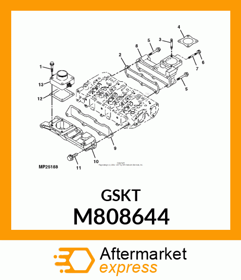 GASKET, EXHAUST MANIFOLD M808644