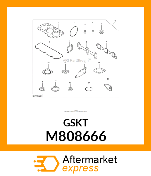 GASKET, INTAKE MANIFOLD M808666