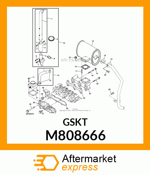 GASKET, INTAKE MANIFOLD M808666