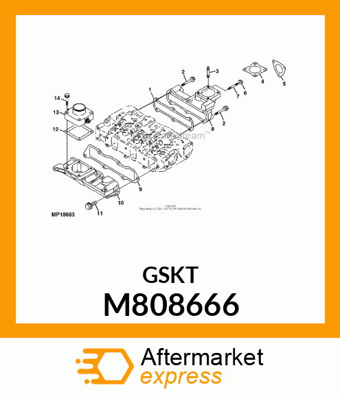 GASKET, INTAKE MANIFOLD M808666