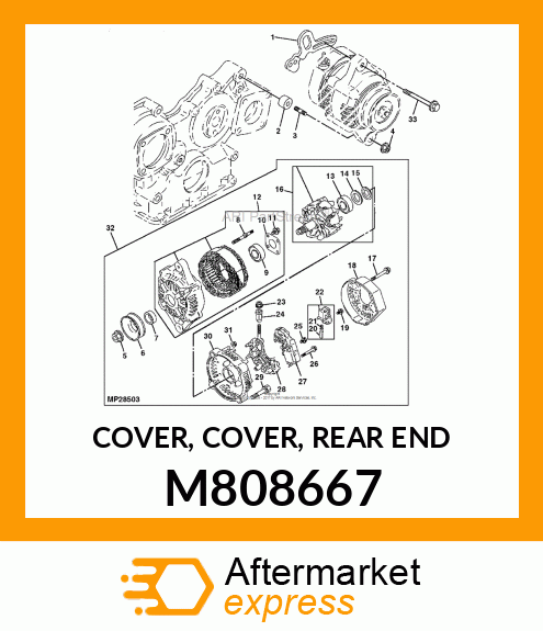 COVER, COVER, REAR END M808667