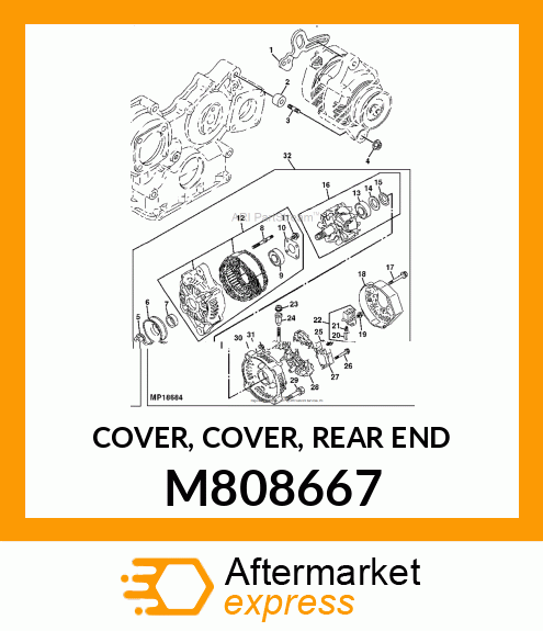 COVER, COVER, REAR END M808667