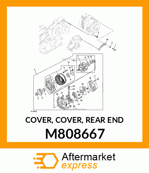 COVER, COVER, REAR END M808667