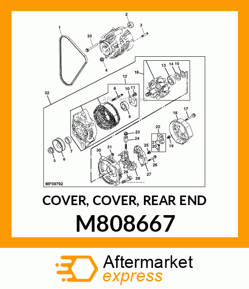 COVER, COVER, REAR END M808667