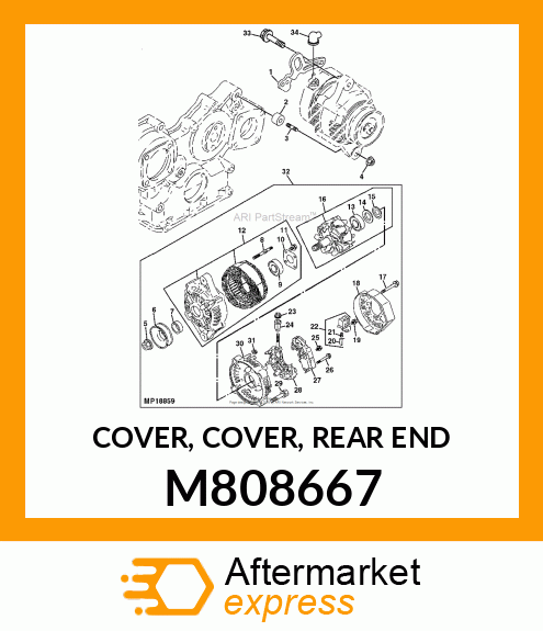 COVER, COVER, REAR END M808667