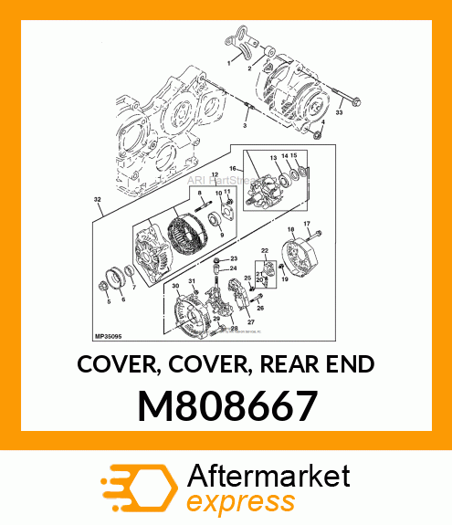 COVER, COVER, REAR END M808667