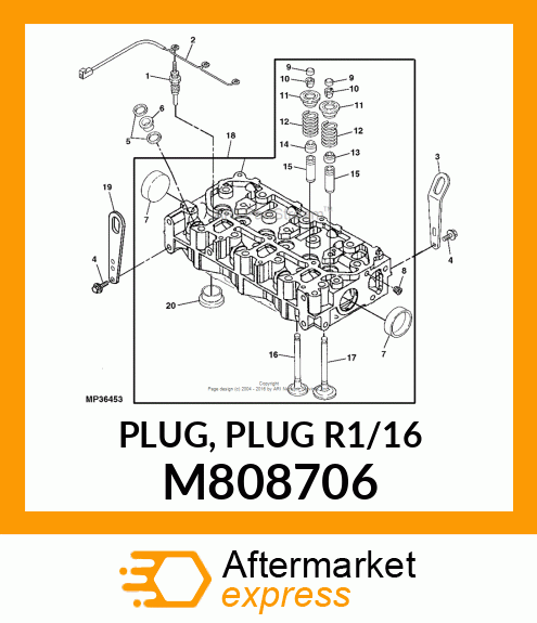 PLUG, PLUG R1/16 M808706