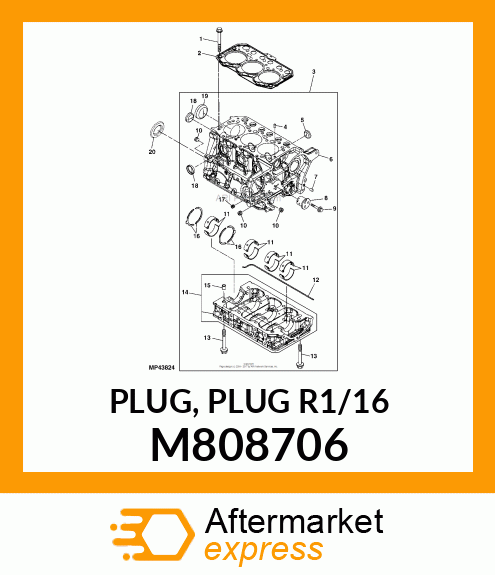 PLUG, PLUG R1/16 M808706