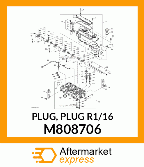 PLUG, PLUG R1/16 M808706