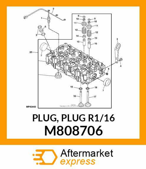 PLUG, PLUG R1/16 M808706