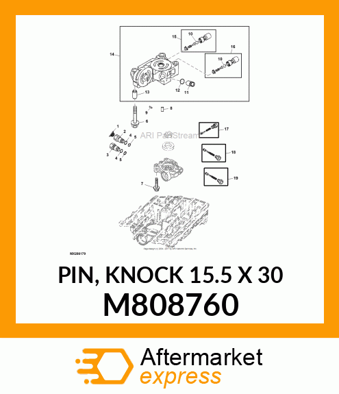 PIN, KNOCK 15.5 X 30 M808760