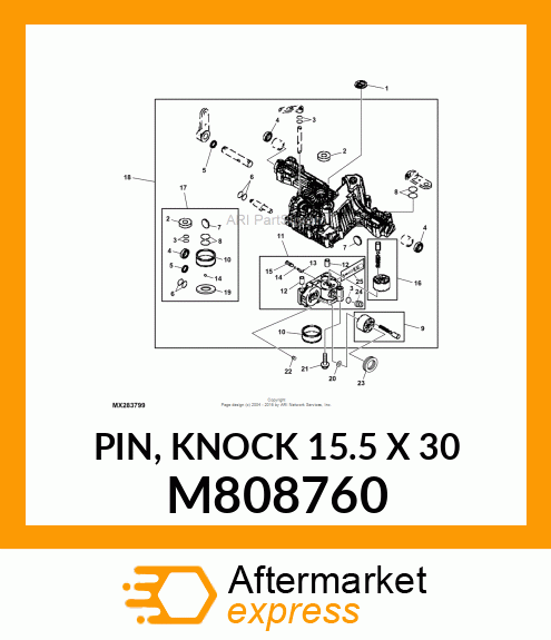 PIN, KNOCK 15.5 X 30 M808760