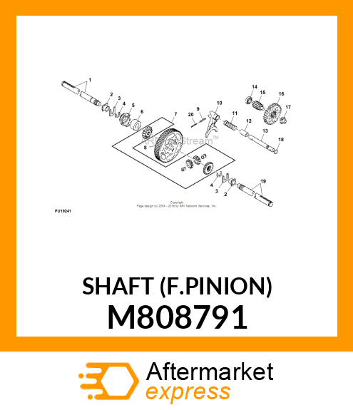 SHAFT (F.PINION) M808791