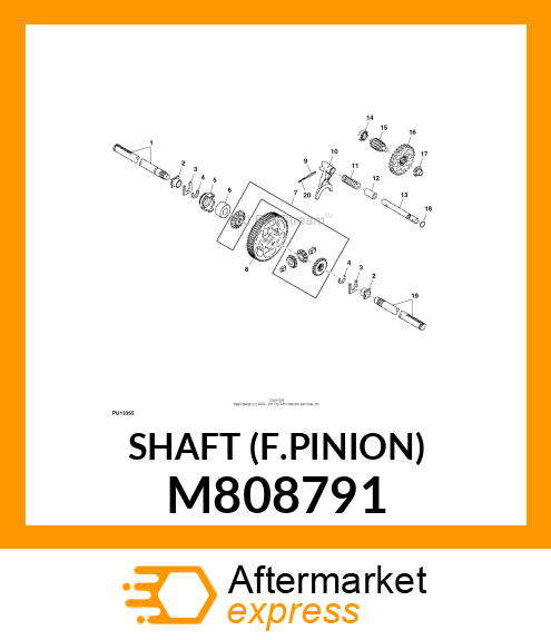 SHAFT (F.PINION) M808791