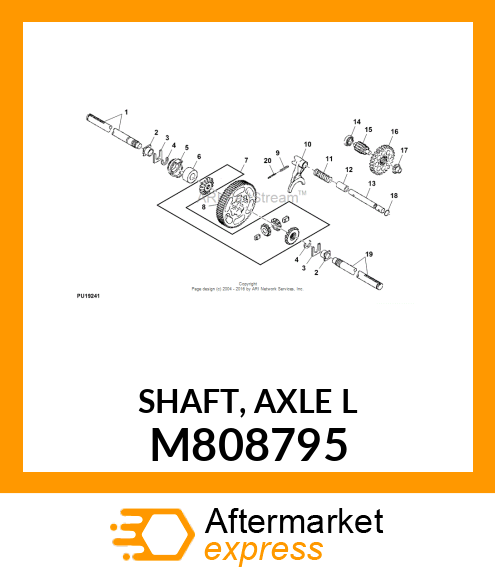 SHAFT, AXLE L M808795