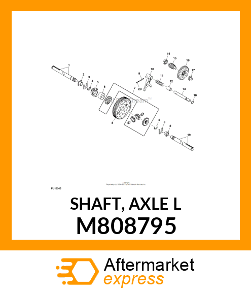 SHAFT, AXLE L M808795