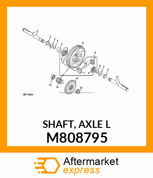 SHAFT, AXLE L M808795