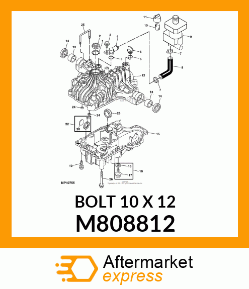 BOLT 10 X 12 M808812