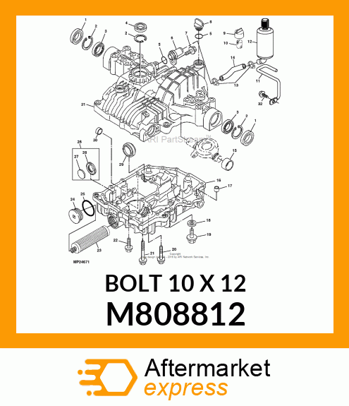 BOLT 10 X 12 M808812