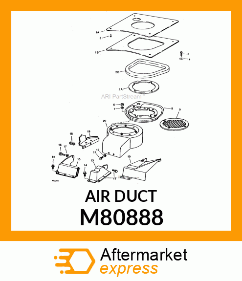 Air Duct - DUCT, RH EXHAUST M80888