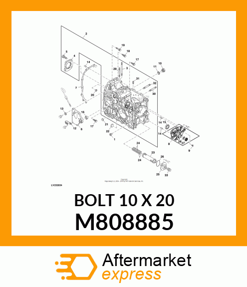 BOLT 10 X 20 M808885