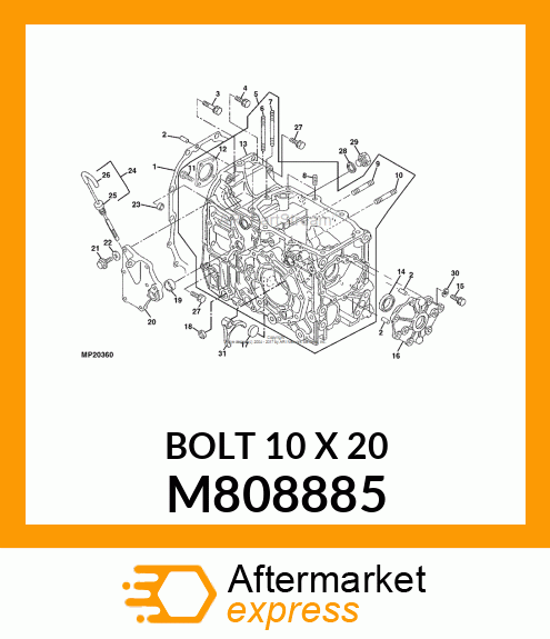 BOLT 10 X 20 M808885