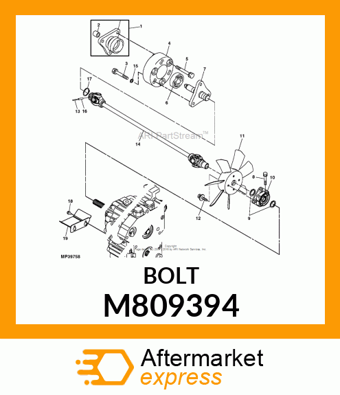 BOLT, BOLT, W/WASHER 6 X 35 M809394