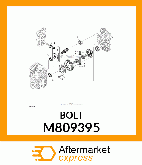 BOLT W/WASHER 12 X 35 M809395