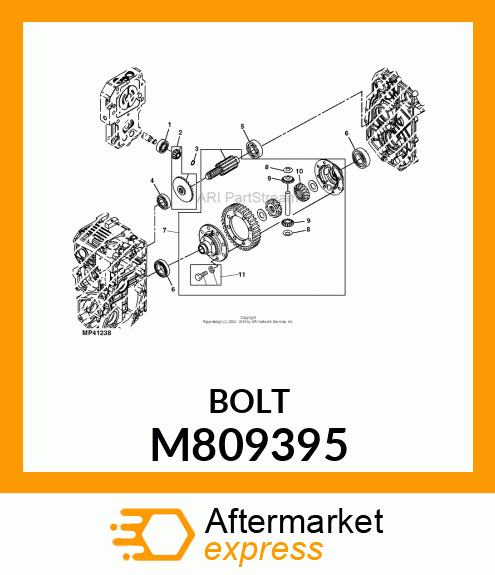 BOLT W/WASHER 12 X 35 M809395