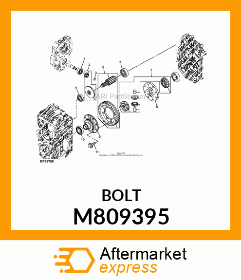 BOLT W/WASHER 12 X 35 M809395