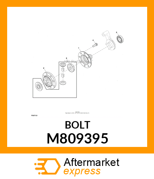 BOLT W/WASHER 12 X 35 M809395