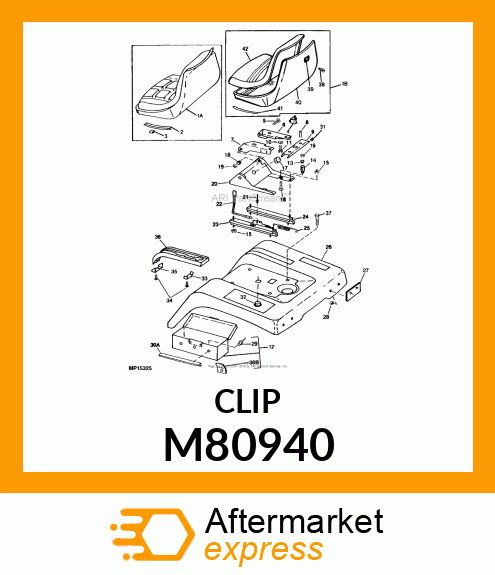 SEAT EDGING RETAINER CLIP M80940