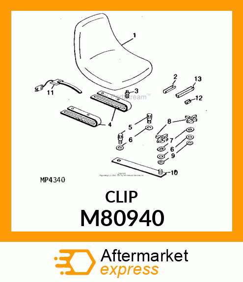 SEAT EDGING RETAINER CLIP M80940