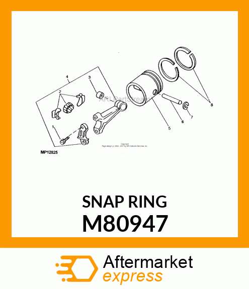 Snap Ring - PISTON PIN RETAINING RING M80947