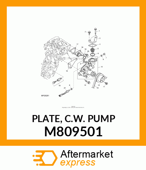 PLATE, C.W. PUMP M809501