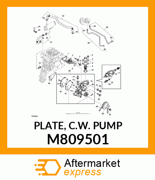 PLATE, C.W. PUMP M809501