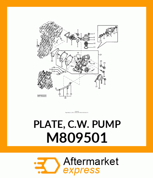 PLATE, C.W. PUMP M809501