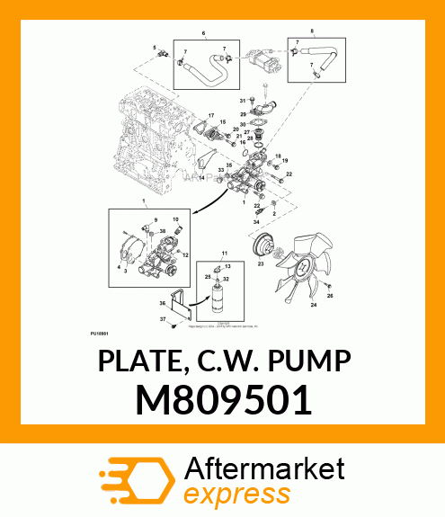 PLATE, C.W. PUMP M809501