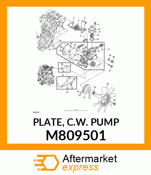 PLATE, C.W. PUMP M809501