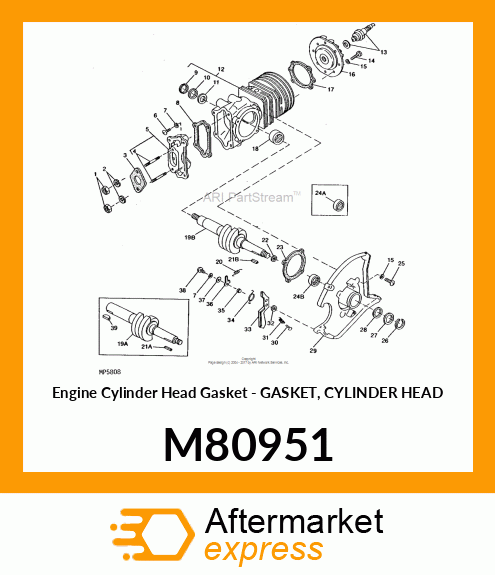 Engine Cylinder Head Gasket - GASKET, CYLINDER HEAD M80951