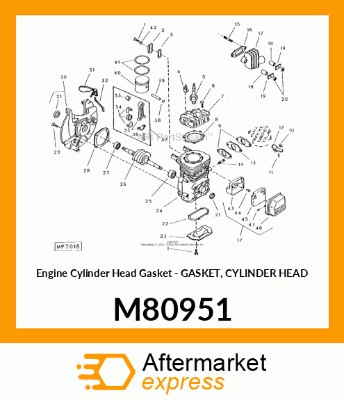 Engine Cylinder Head Gasket - GASKET, CYLINDER HEAD M80951