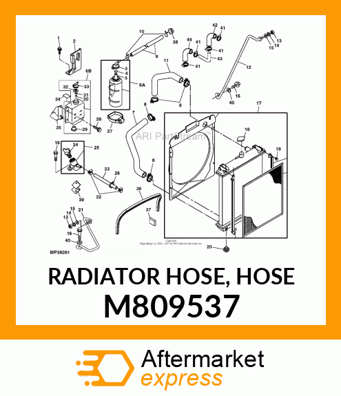 RADIATOR HOSE, HOSE M809537