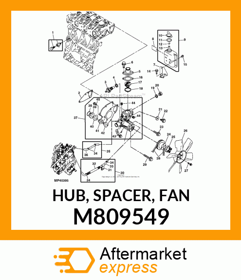 HUB, SPACER, FAN M809549