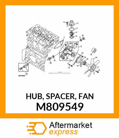 HUB, SPACER, FAN M809549