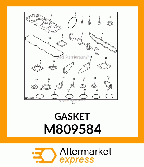 GASKET, WATER PUMP M809584