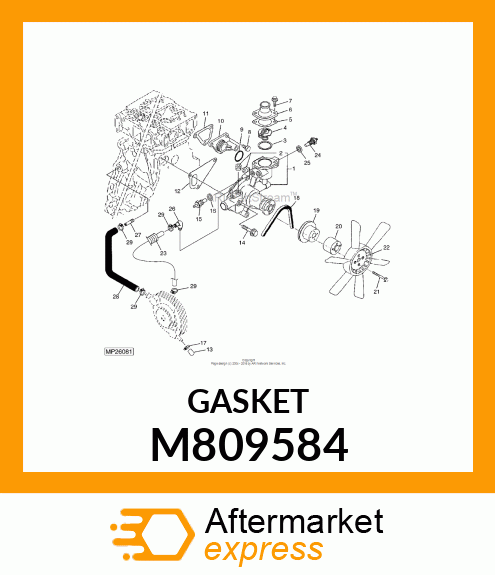 GASKET, WATER PUMP M809584