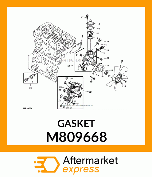 GASKET, WATER PUMP M809668