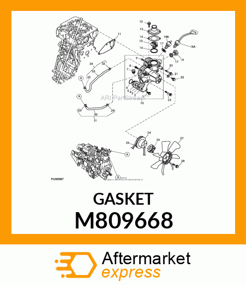 GASKET, WATER PUMP M809668