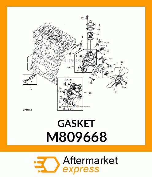 GASKET, WATER PUMP M809668