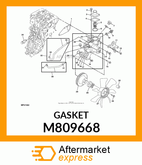 GASKET, WATER PUMP M809668